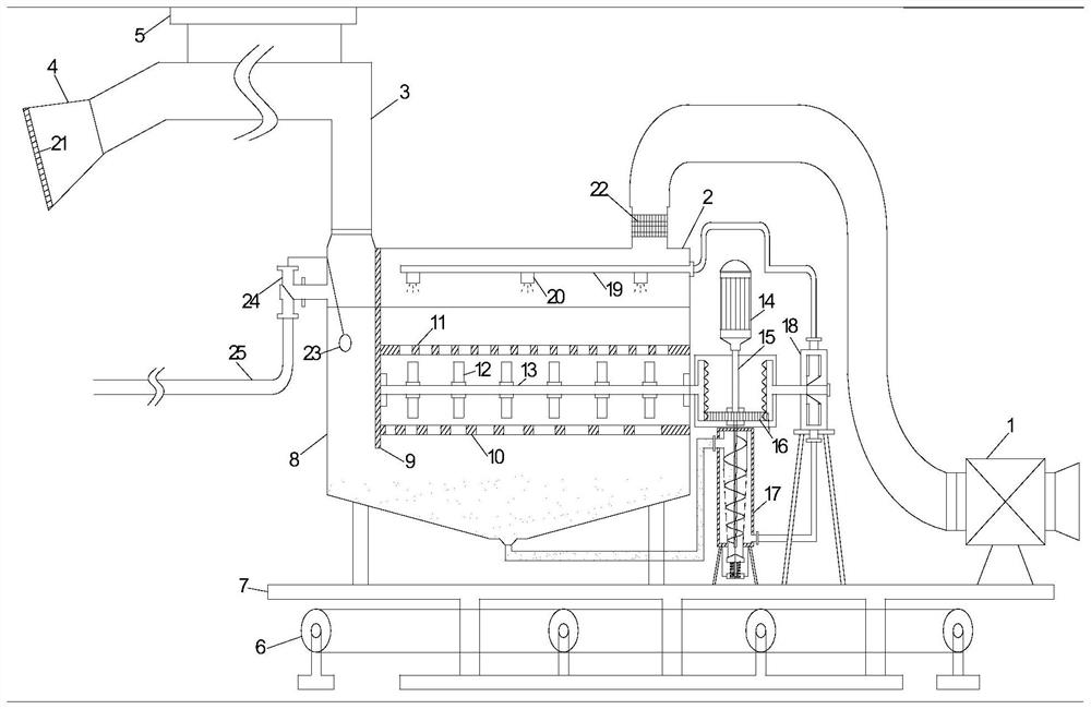 Full-wet circulating water filtration and dust removal system and working method for roadway excavation working face