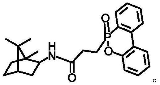 Phosphaphenanthrene-containing isobornyl acrylamide oxide, and preparation method and application thereof