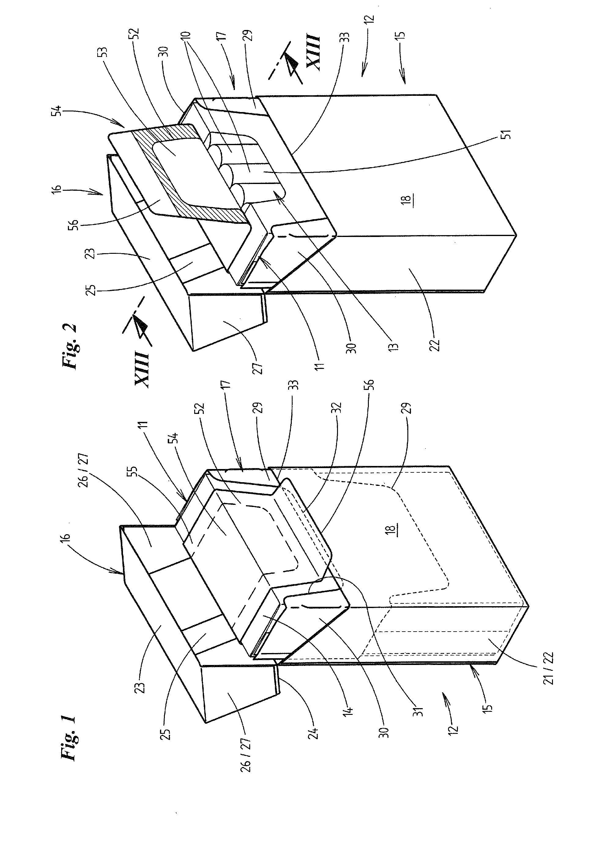 Package for cigarettes, and method for producing same