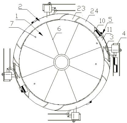 Mahjong set shuffling disc and mahjong set shuffling barrel combination device