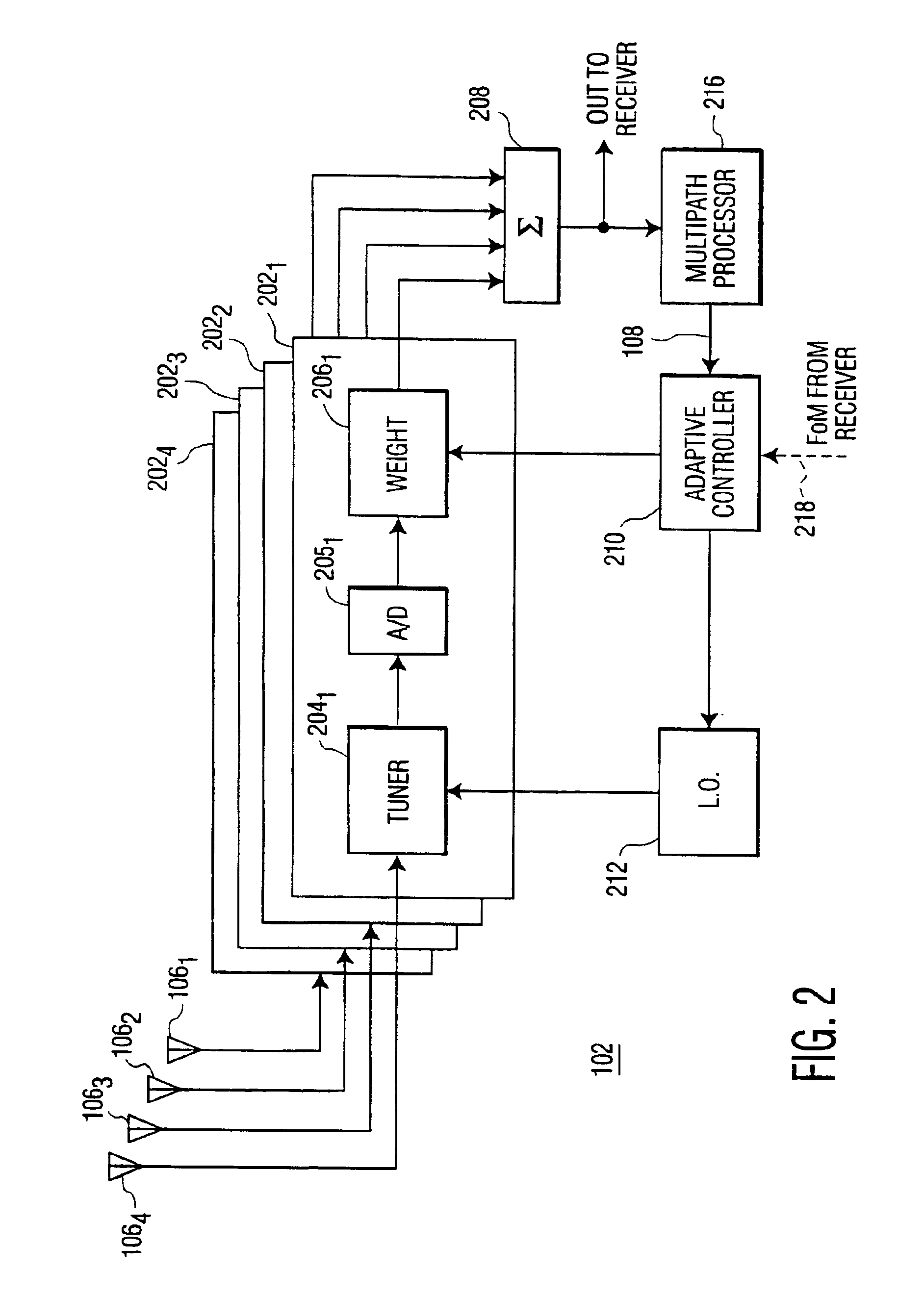 Method and apparatus for reducing multipath distortion in a television signal