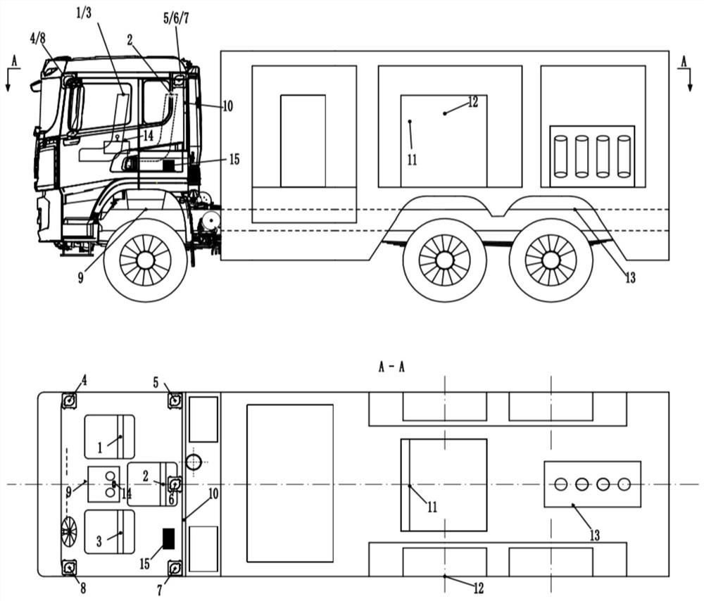 Fire truck cab local space active noise control system and method