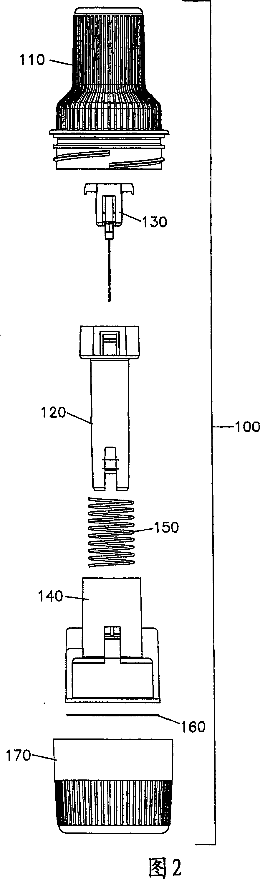 Device and method for insertion of a cannula of an infusion device