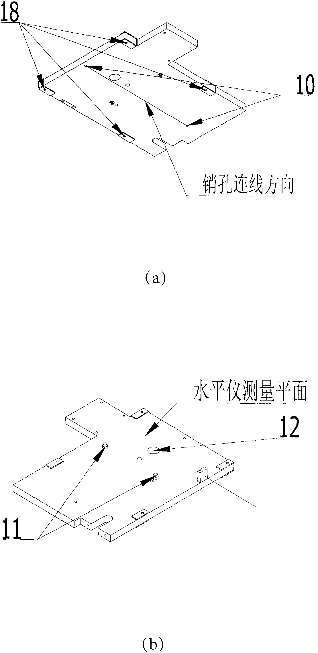 Adjusting device for installation orientation of aircraft inertial navigation device based on gyro north finder