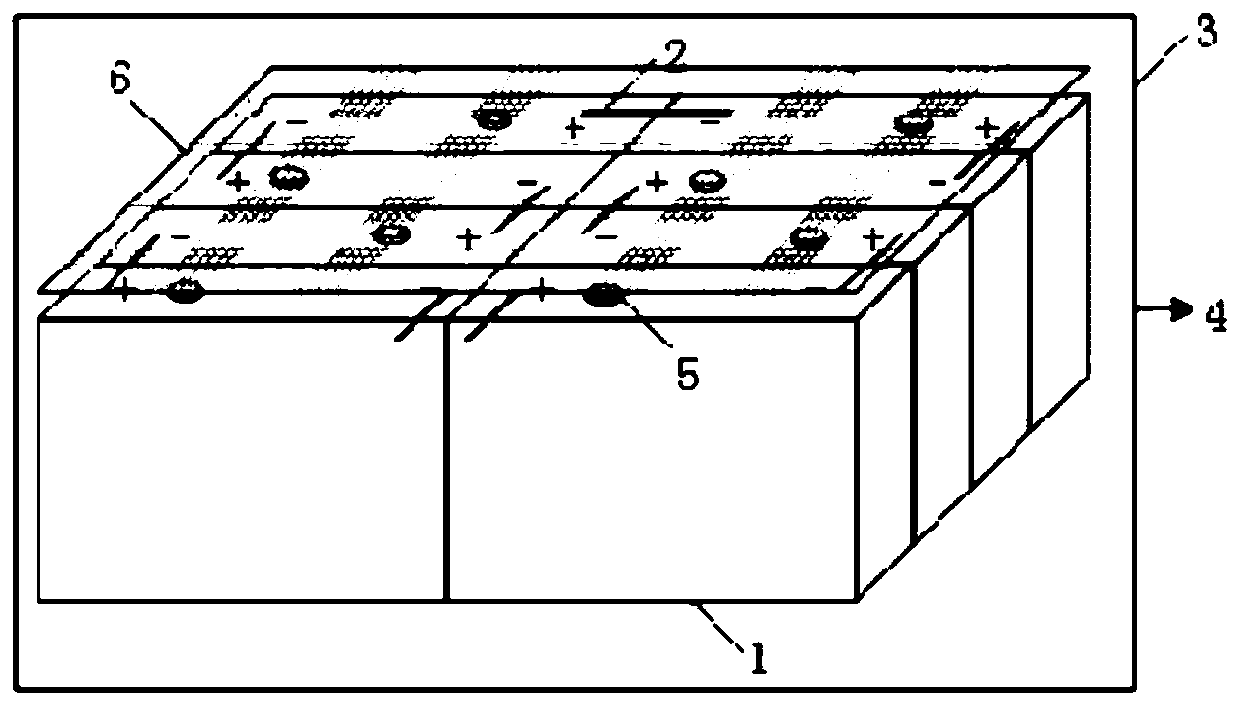 Thin film pressure nose array-based energy storage battery and state judgment method thereof