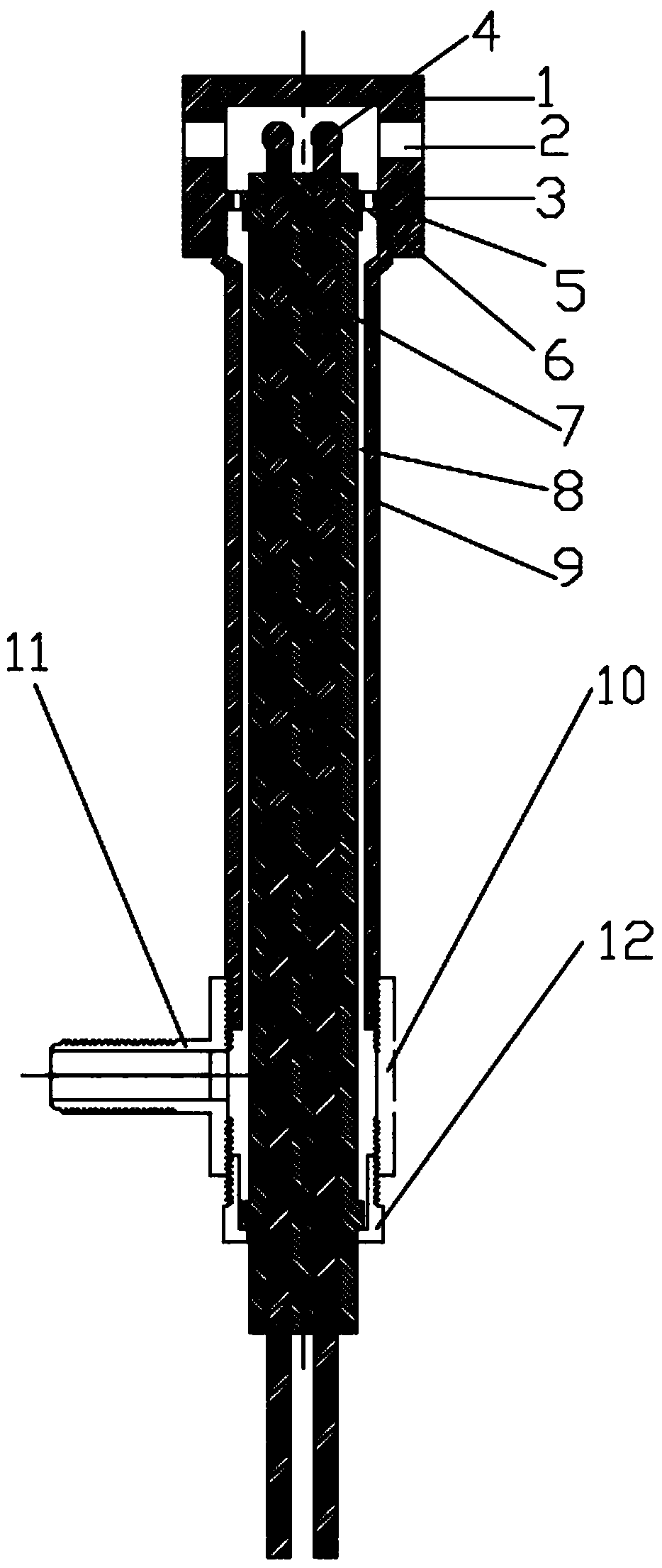 Ignition or kindling device coaxial with furnace end combustion chamber