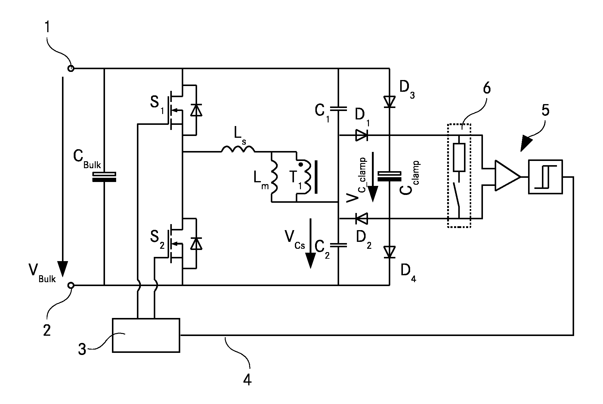 Resonant capacitor clamping circuit in resonant converter