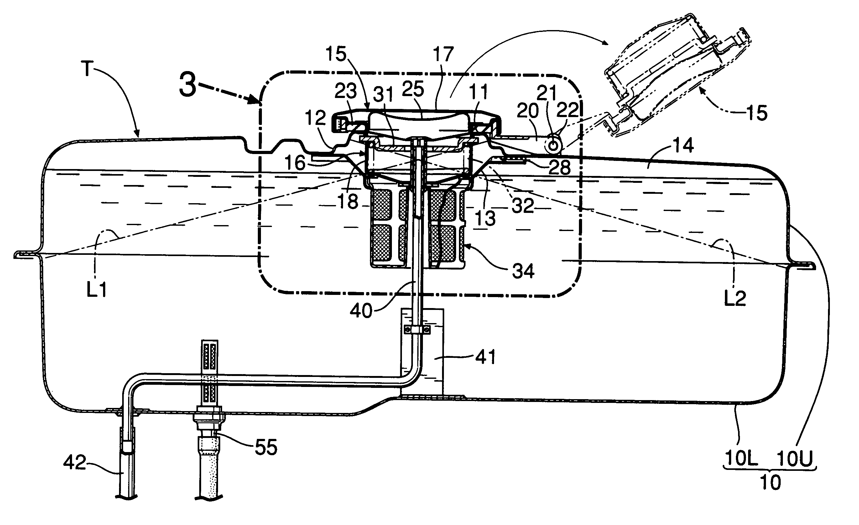 Breather system for fuel tank