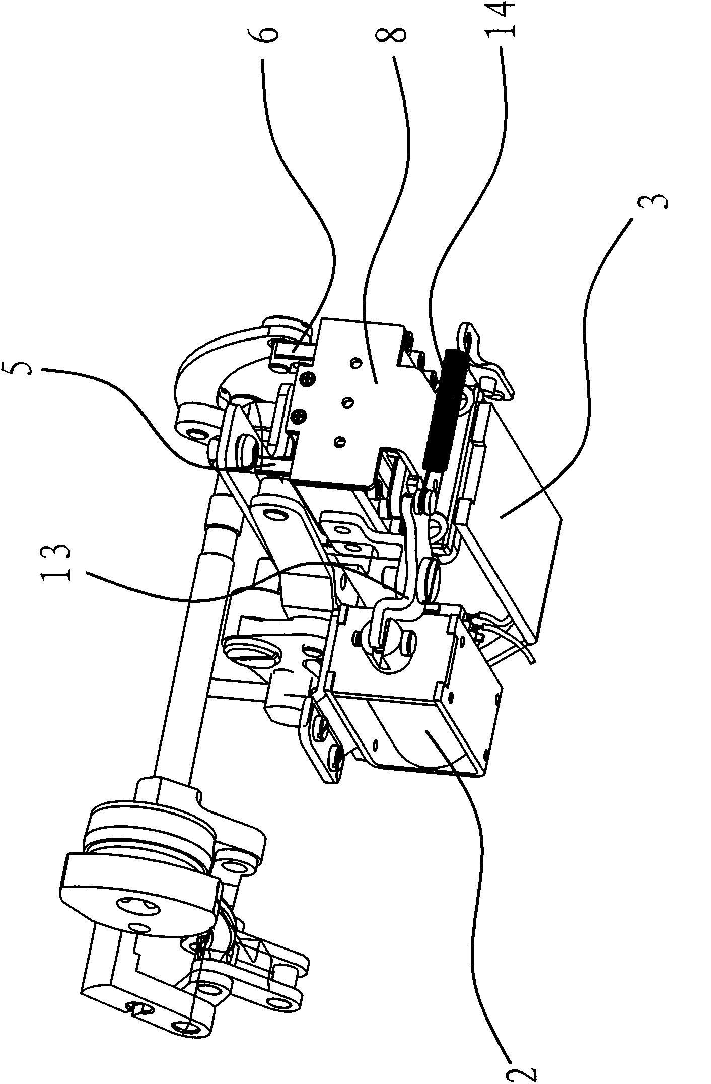 Pressure foot lifting and inverted material feeding device of sewing machine