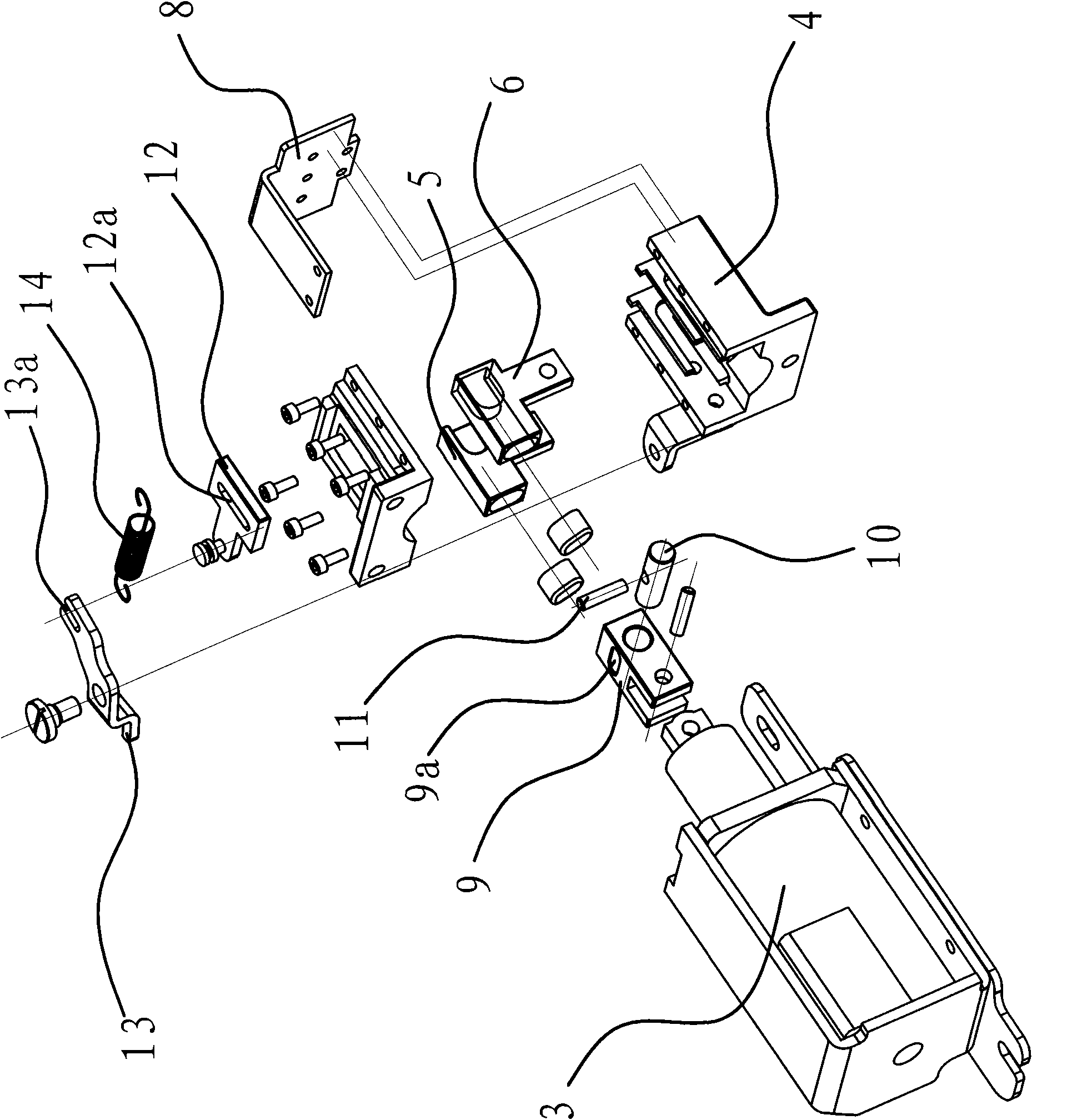 Pressure foot lifting and inverted material feeding device of sewing machine