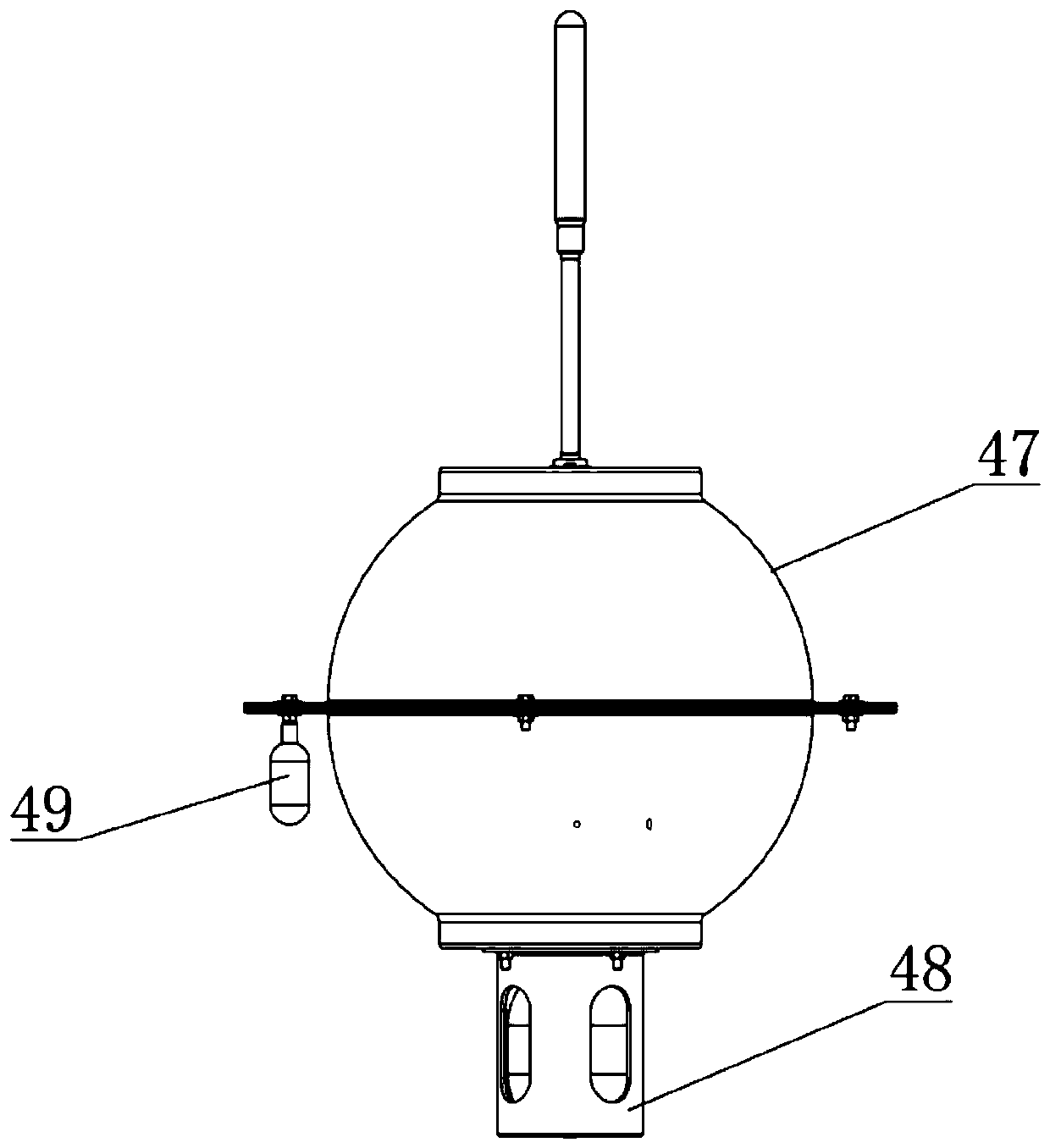 Deep sea seismic signal acquisition device capable of ascending and descending automatically