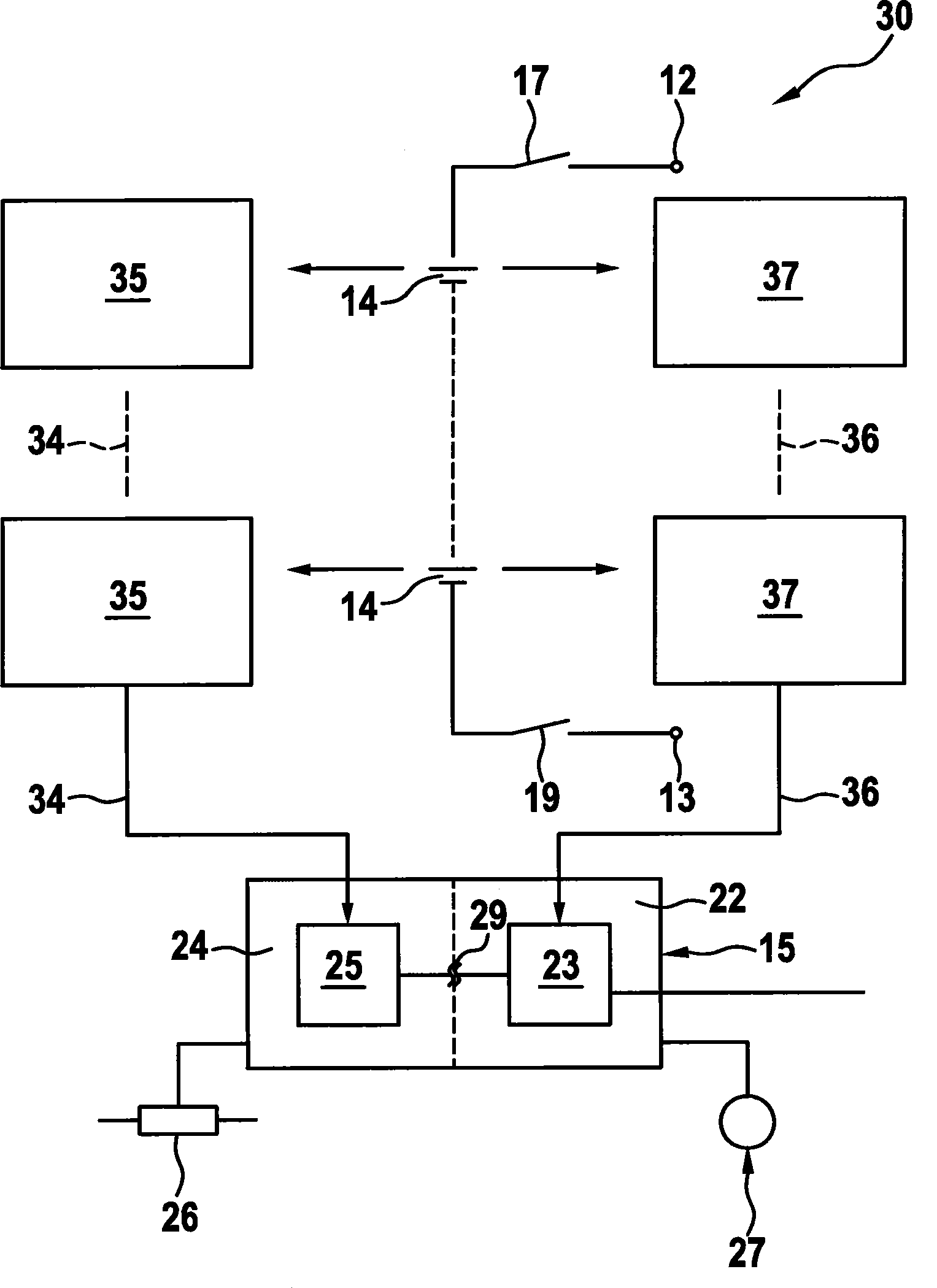 Battery management system, battery and motor vehicle having a battery management system, and method for monitoring a battery