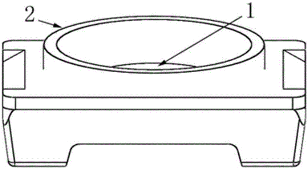 LED arch-shaped lens forming method