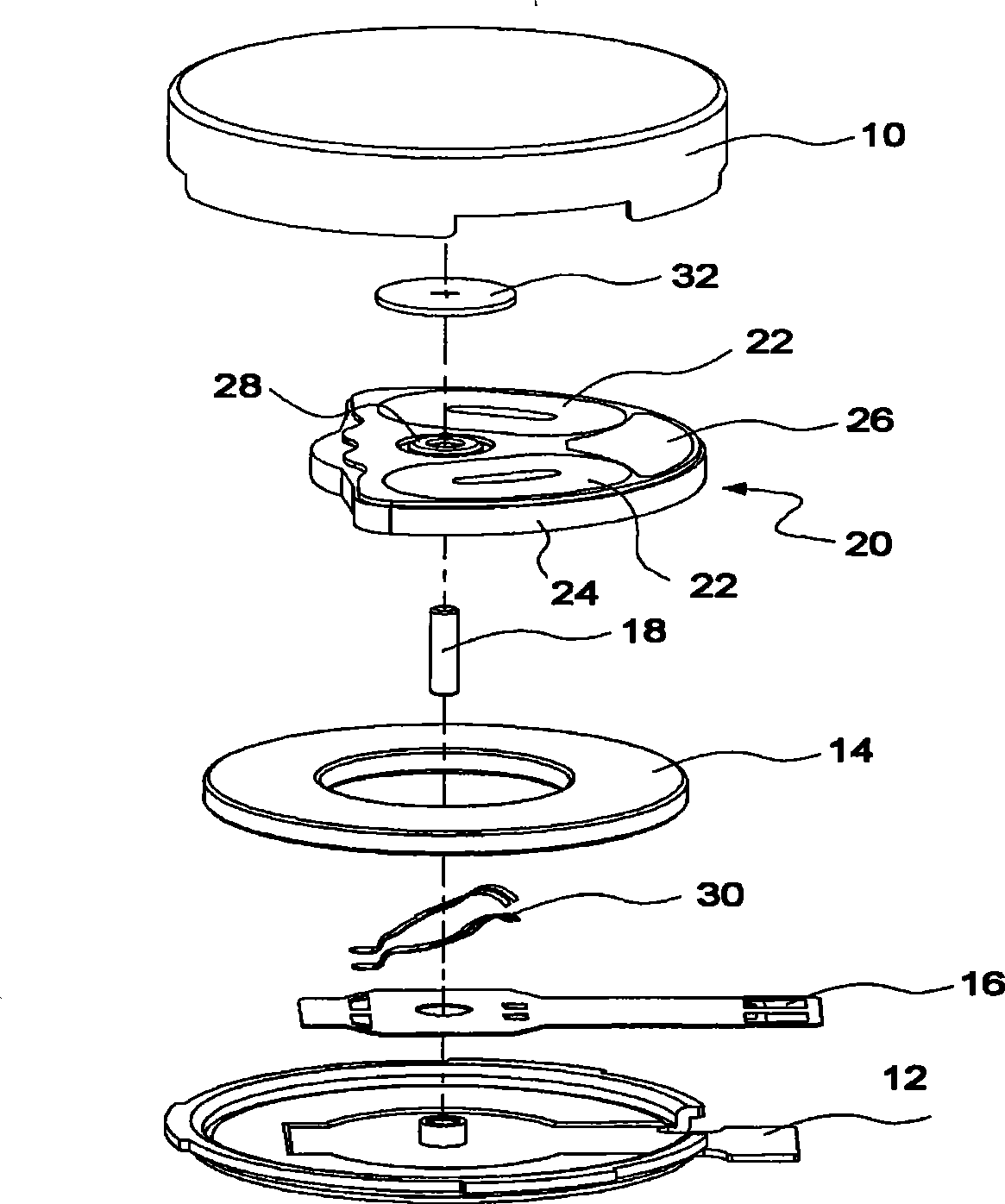 Flat oscillating motor