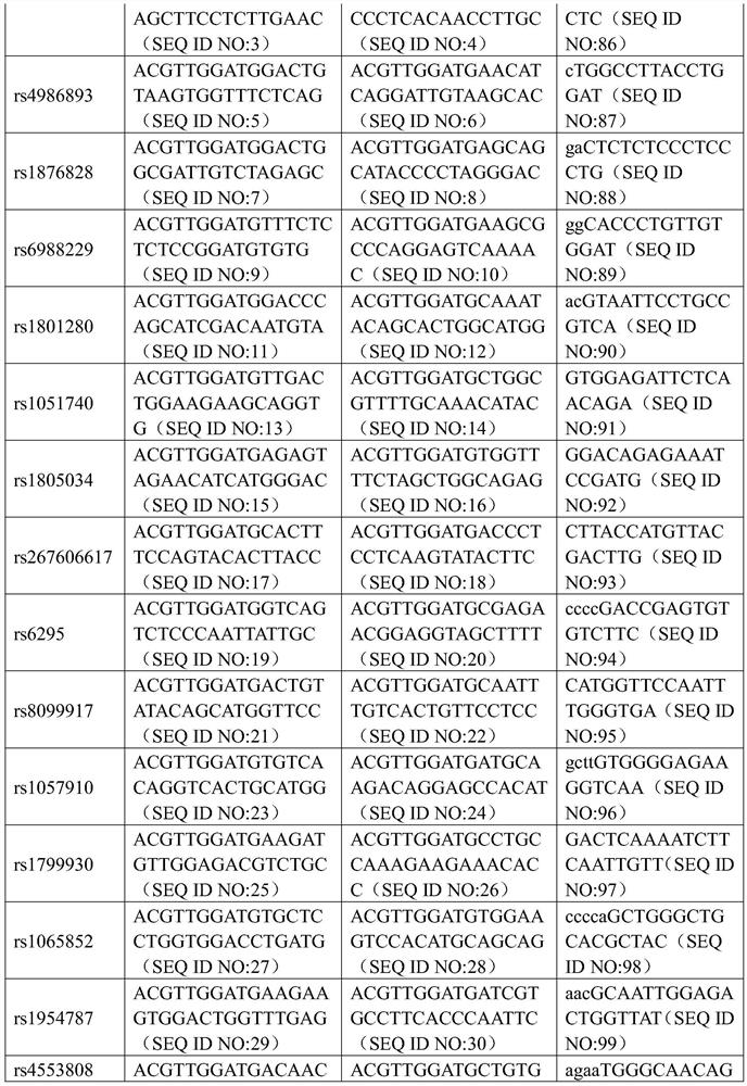 Primer group for amplifying children individualized medication gene sites, primer group for detection and application thereof