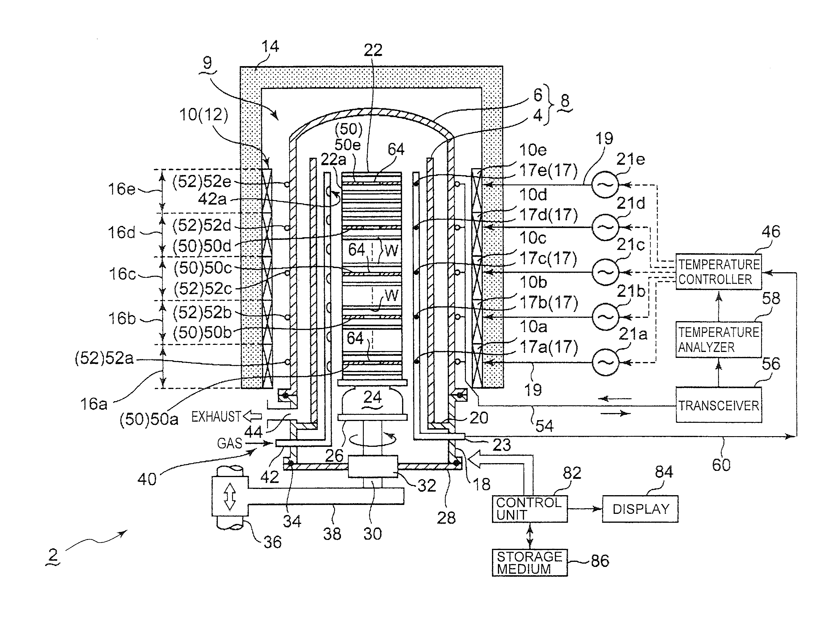 Temperature-measuring substrate and heat treatment apparatus