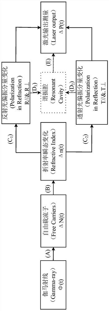 Pulse gamma ray detection method and detection system based on laser polarization modulation