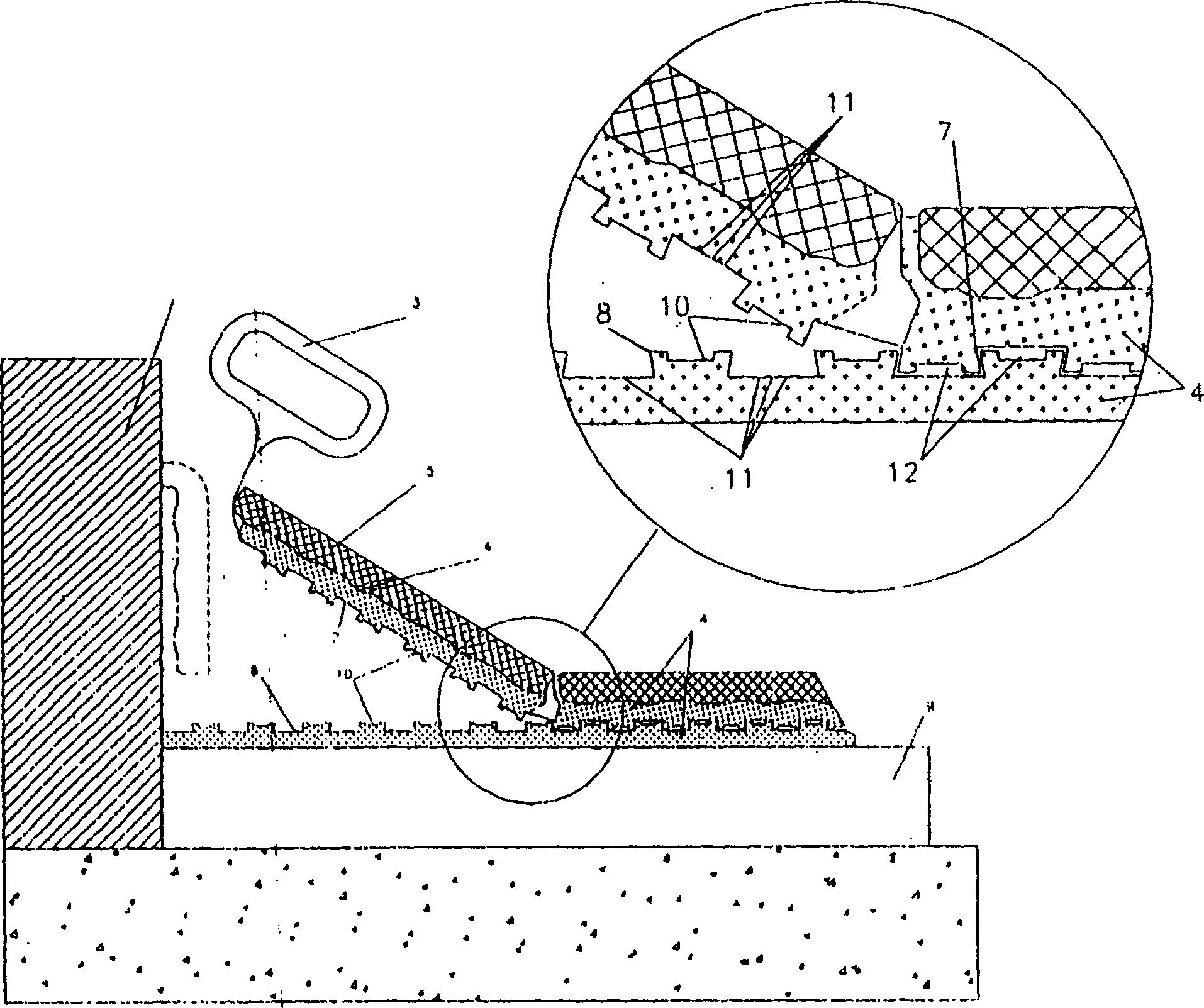 Method of laying floors as well as their lining, and means for carrying out same