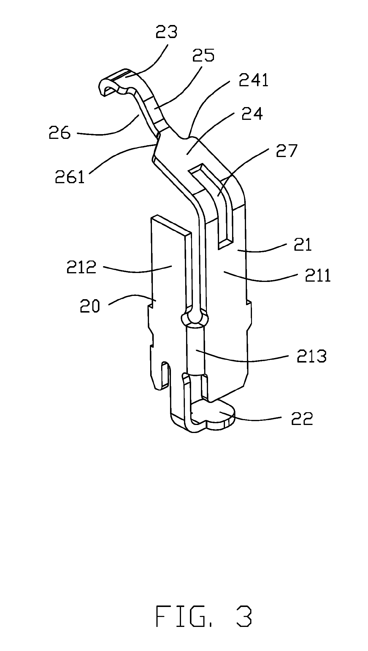 Electrical contact of electrical connector