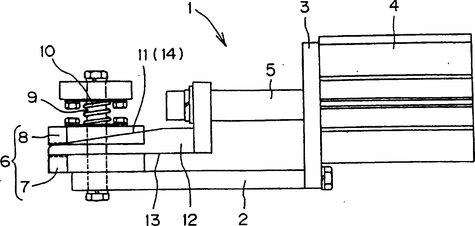 Fixed type electrode tip removal device