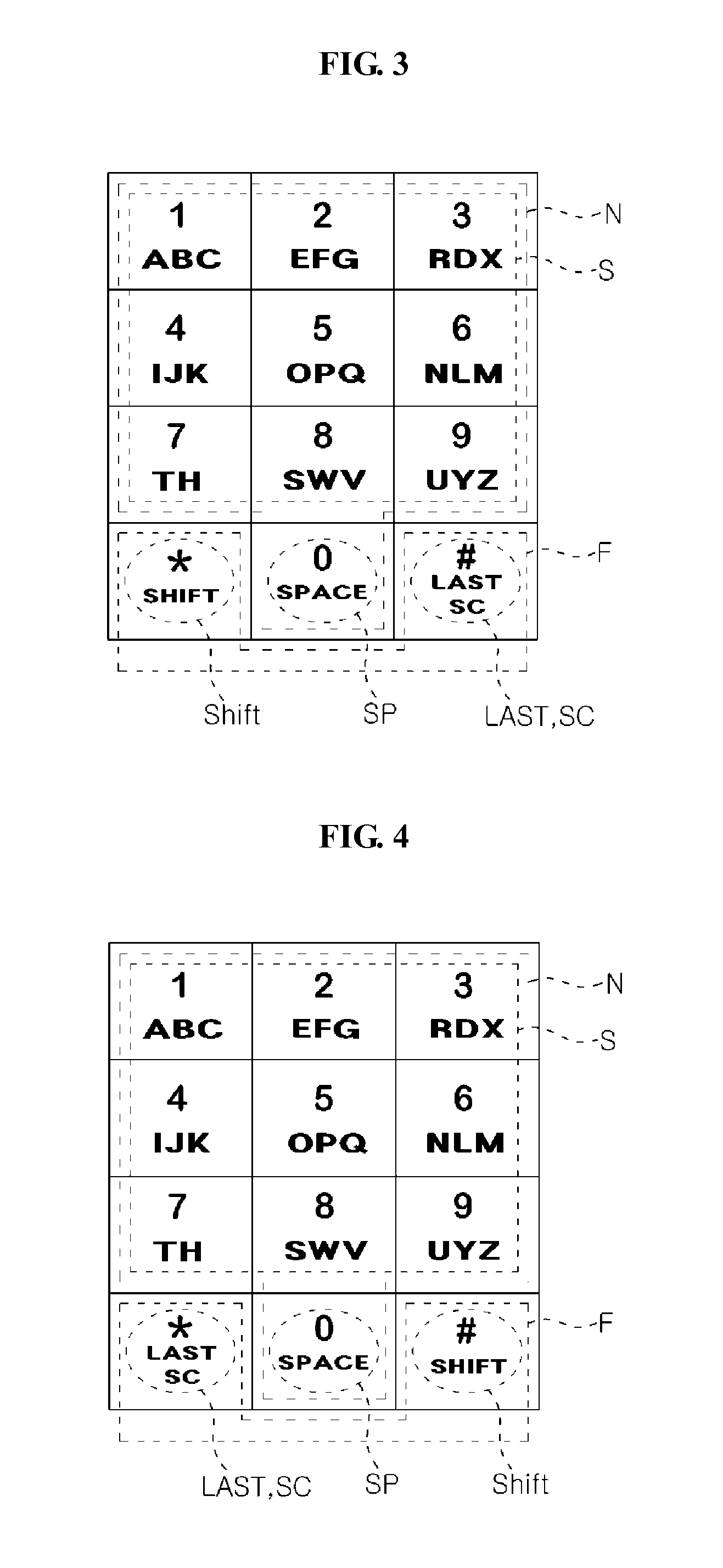 Device for inputting english characters for a mobile communication terminal, and method for same
