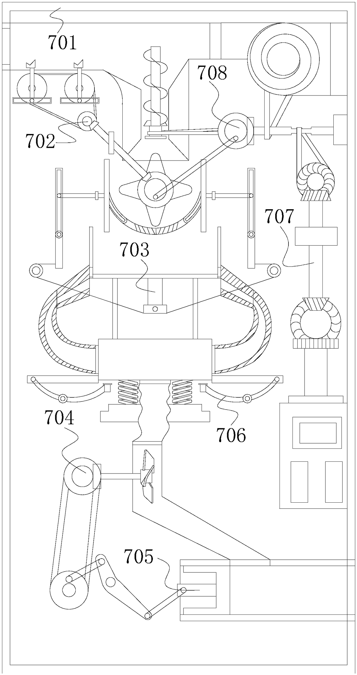 Equipment for producing food-grade calcium carbonate from gypsum