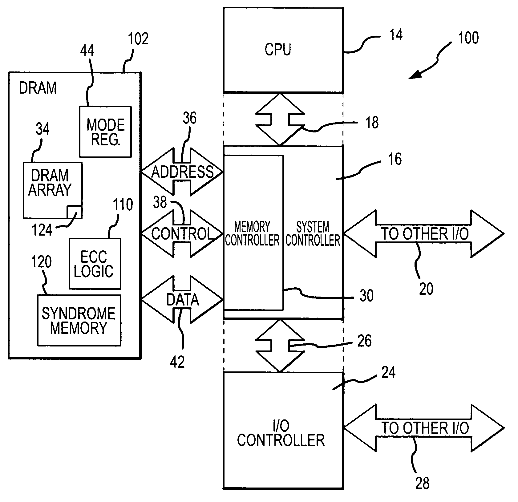 Memory system and method using partial ECC to achieve low power refresh and fast access to data