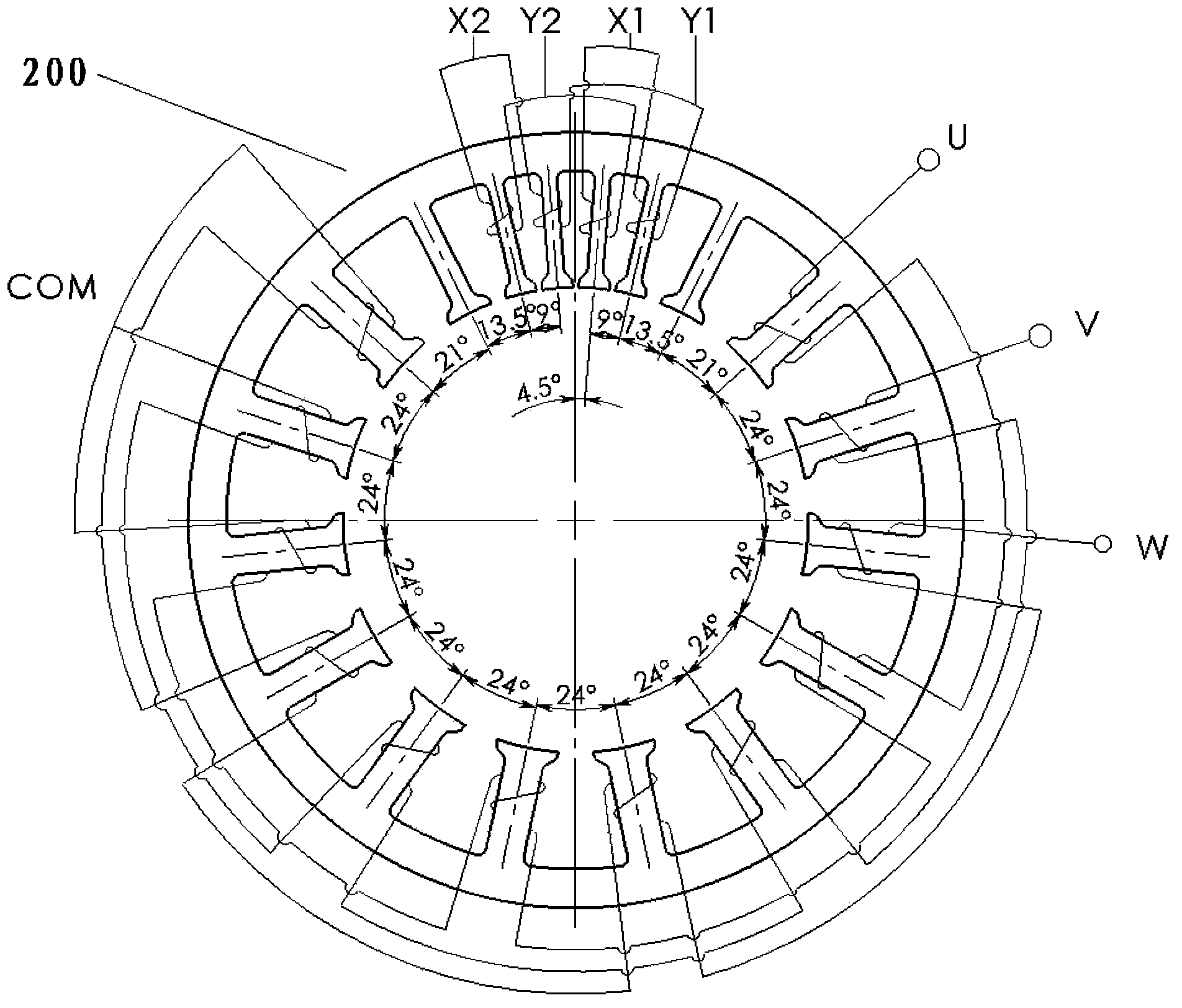 Inner rotor type permanent magnet motor with rotor position sensor, method for detecting rotor position and servo motor system