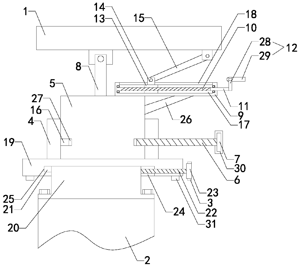 Medical apparatus fixing bracket angle adjuster