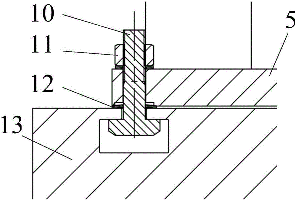 Supporting structure used for measuring parameter influence characteristics of extrusion oil film damper