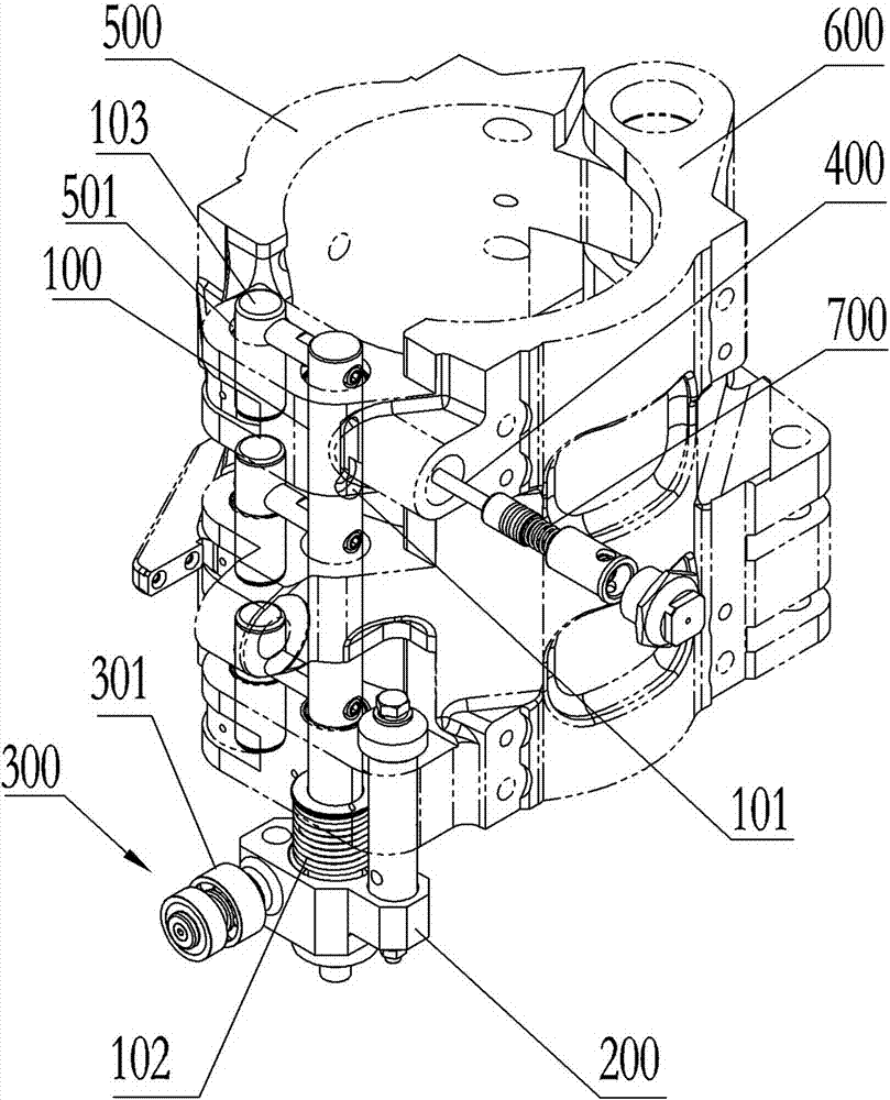A mold locking mechanism for blow molding equipment