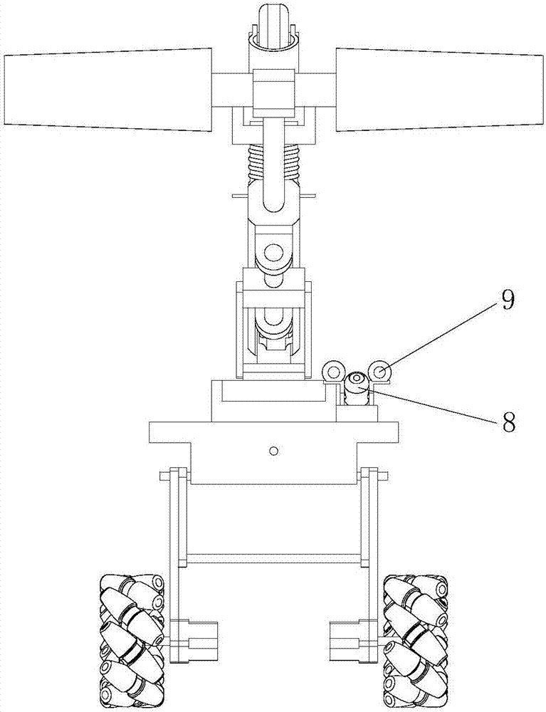 Ventilation pipeline cleaning robot with variable structure