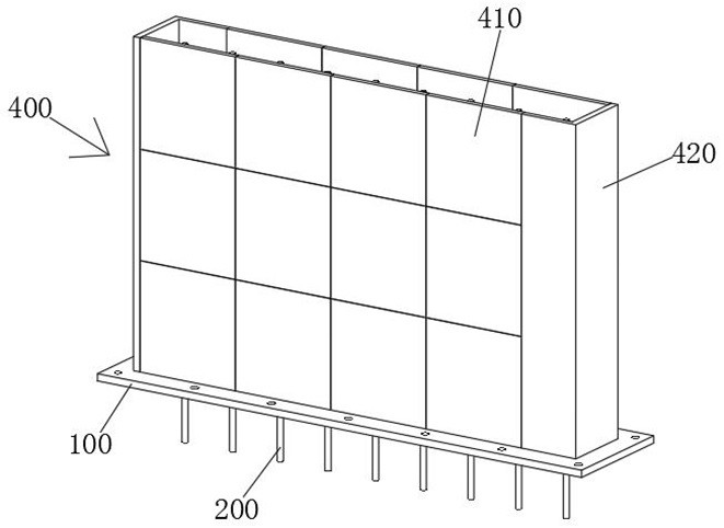 Fabricated separating wall composite wall body