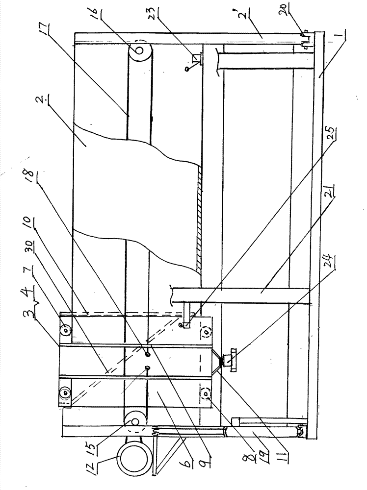 Bamboo recombination material hydraulic unit loading and mode pushing combination device