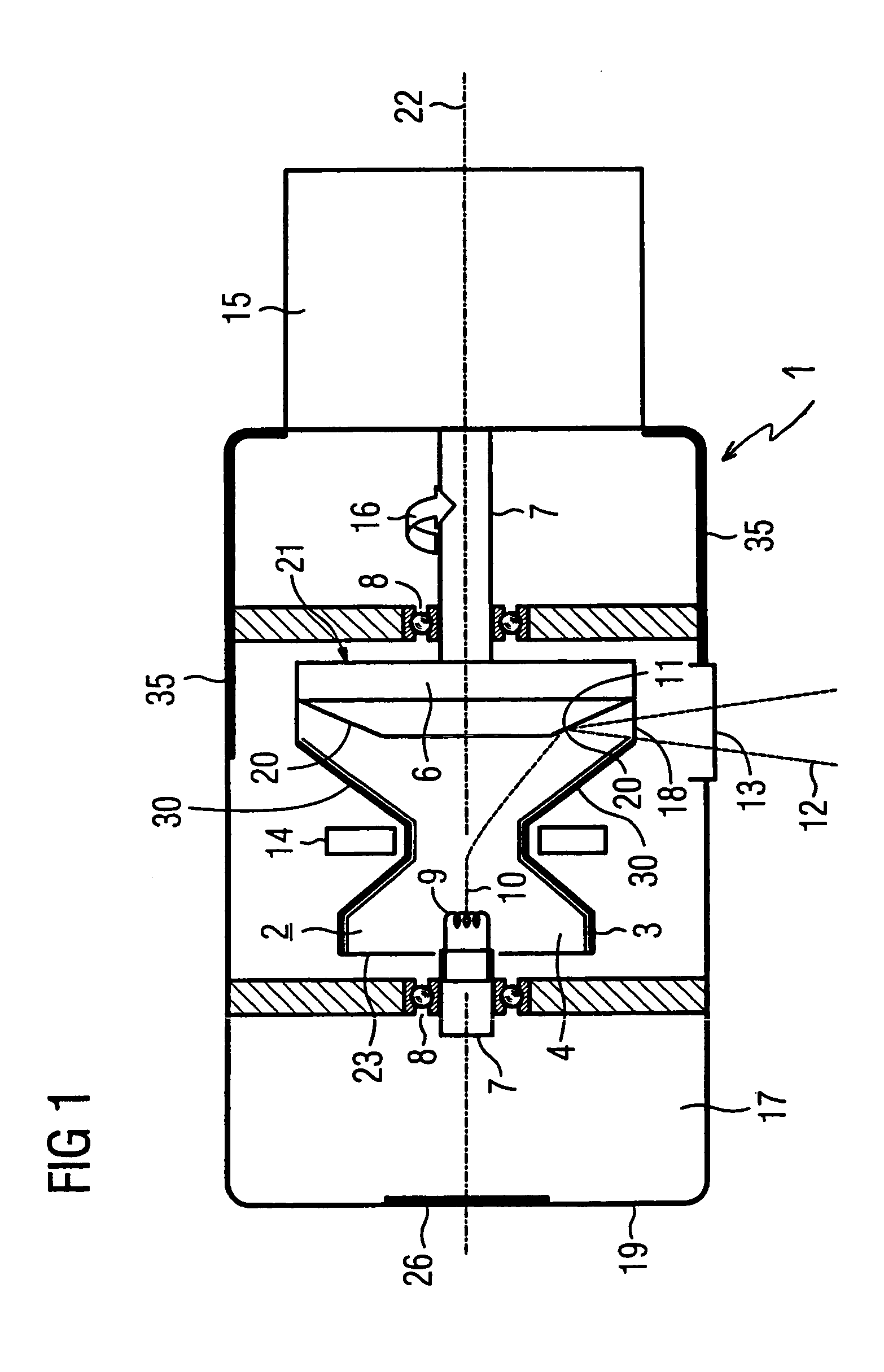 Leakage radiation shielding arrangement for a rotary piston x-ray radiator