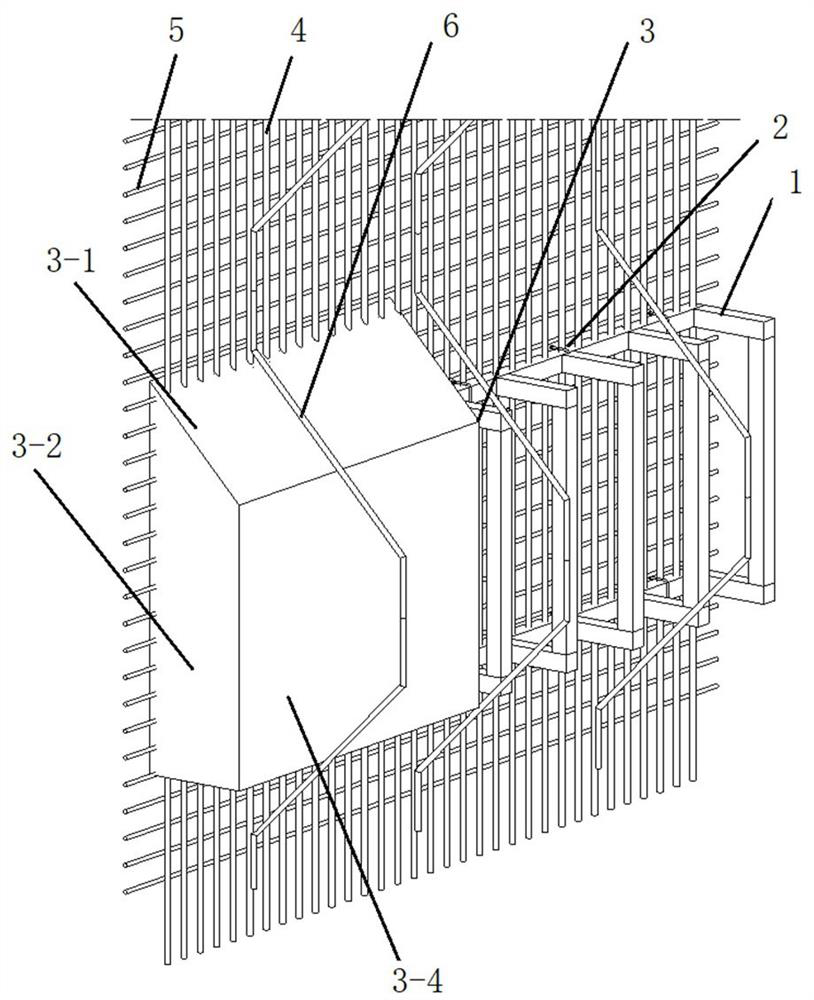 Pre-embedding construction method for embedding top plate of cover-excavation top-down structure into underground diaphragm wall