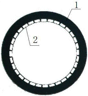 A ceramic wear-resistant rubber tube and its manufacturing method