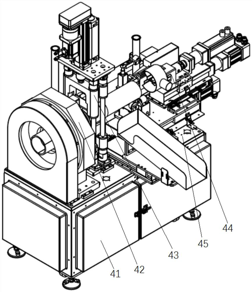 Fixed-length cutting-off and end face shaping device