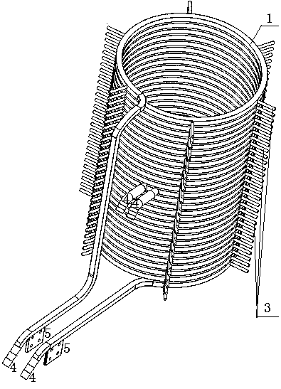 Magnetic yoke body of induction heating furnace