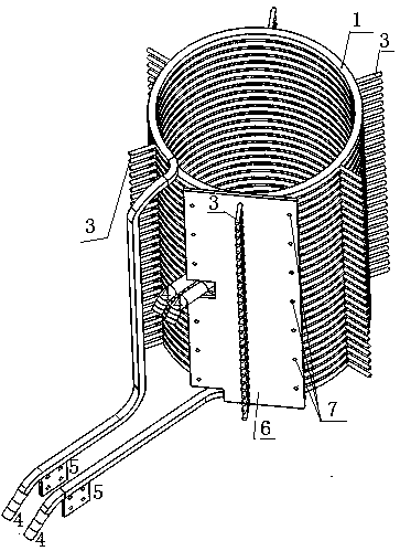 Magnetic yoke body of induction heating furnace