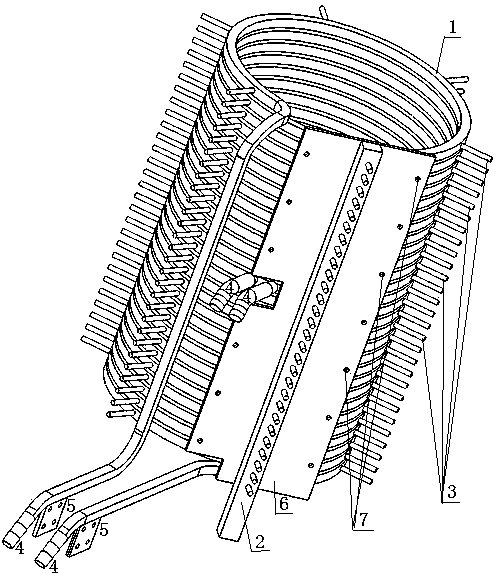 Magnetic yoke body of induction heating furnace