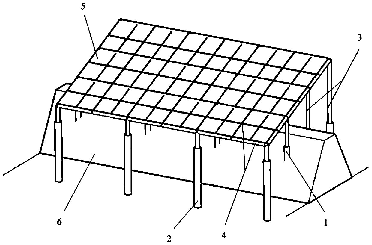Photovoltaic power generation structure applied to breakwater