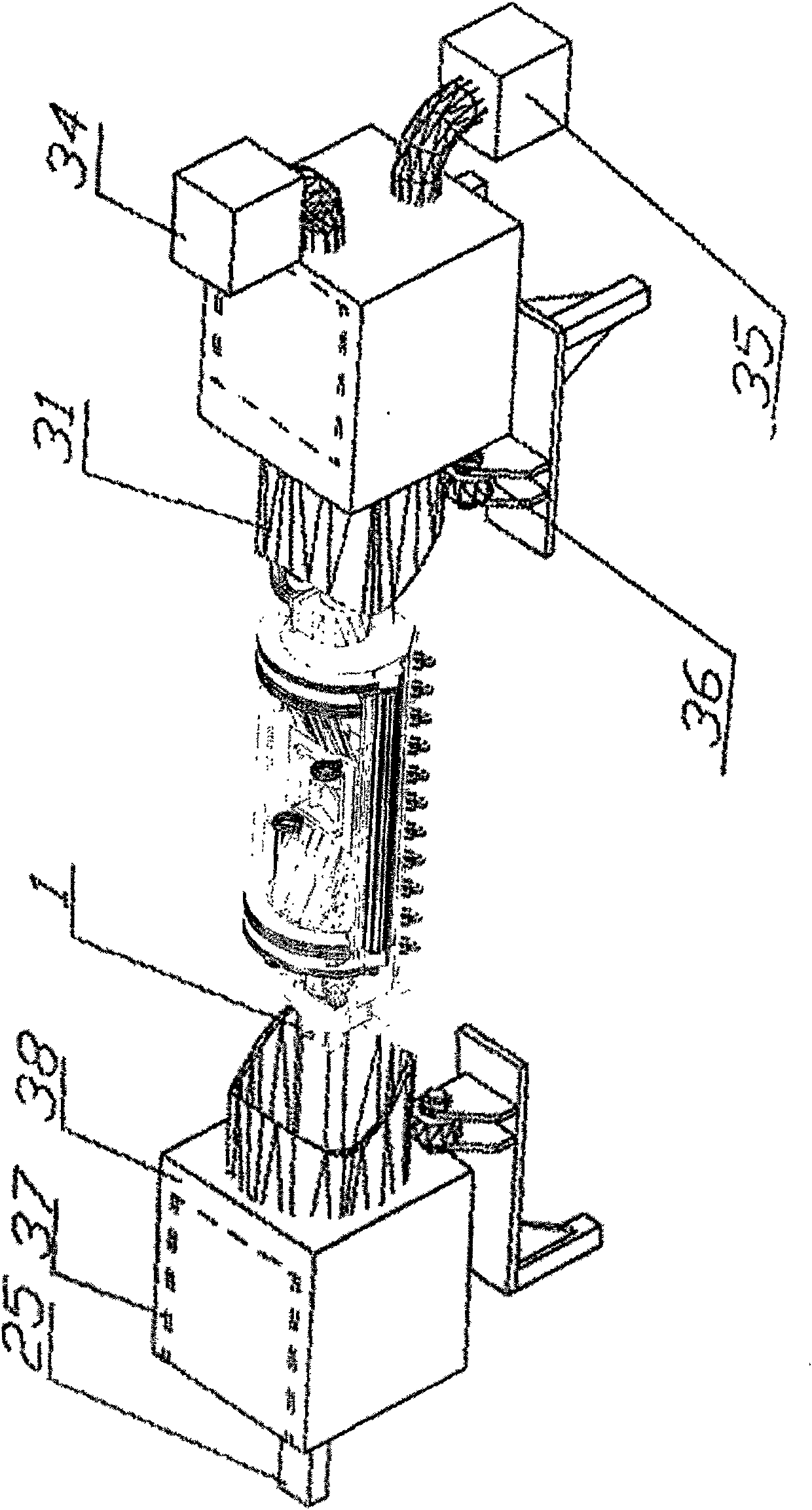 Electric ballasting rust remover on the inner wall of pipeline