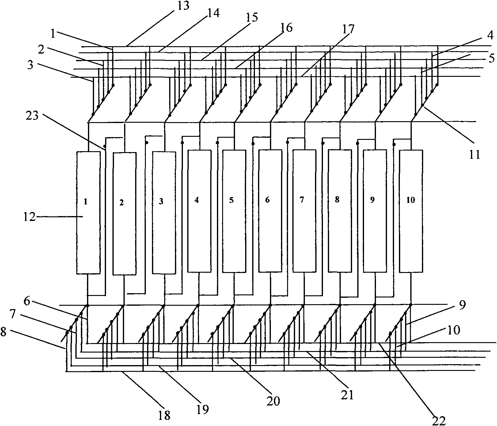 Continuous ion exchange device and method for extracting lithium from salt lake brine
