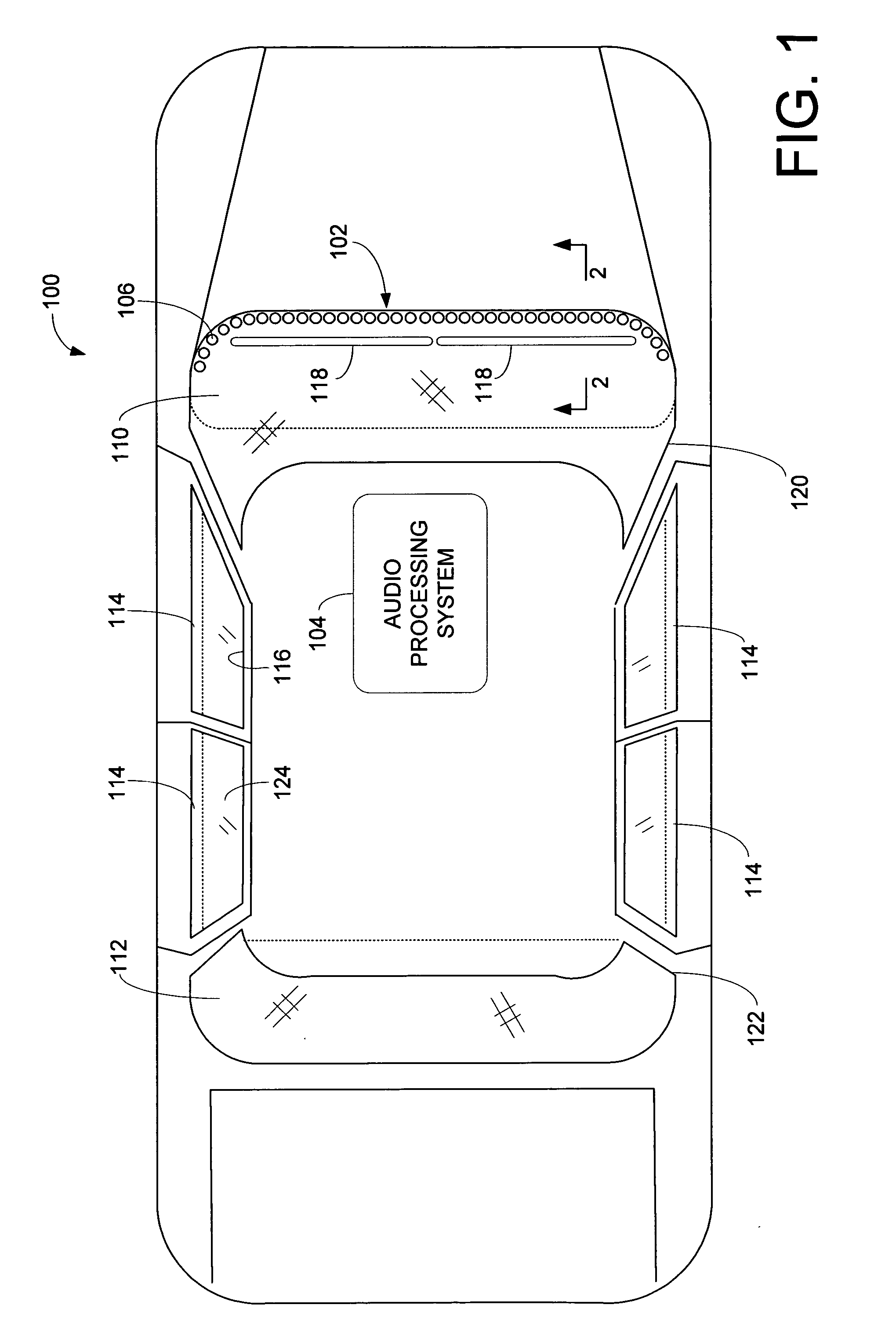 Vehicle loudspeaker array