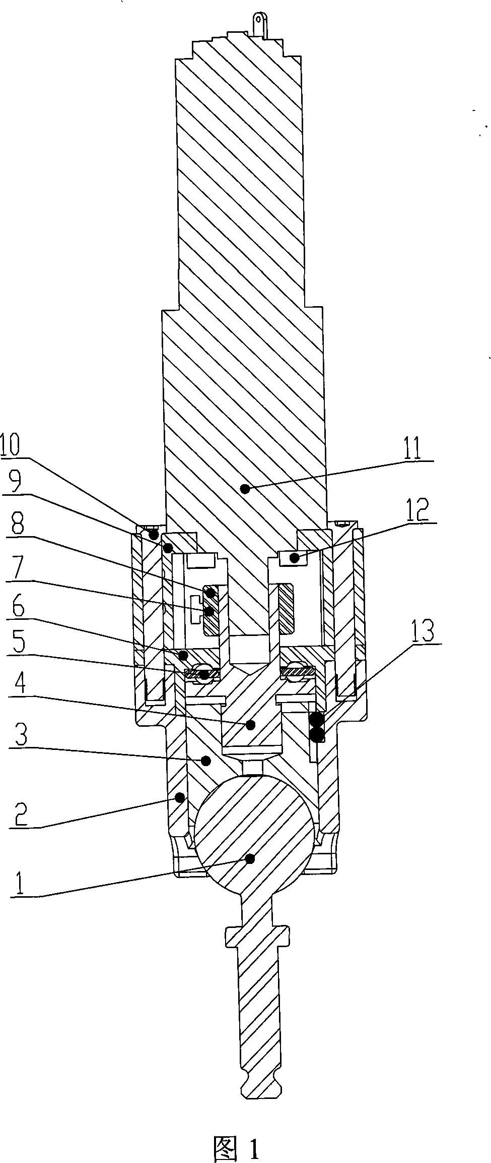 Spherical hinge type joint electric locking device