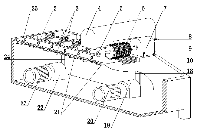 Cleaning machine for surface softening overflowing material of transistor