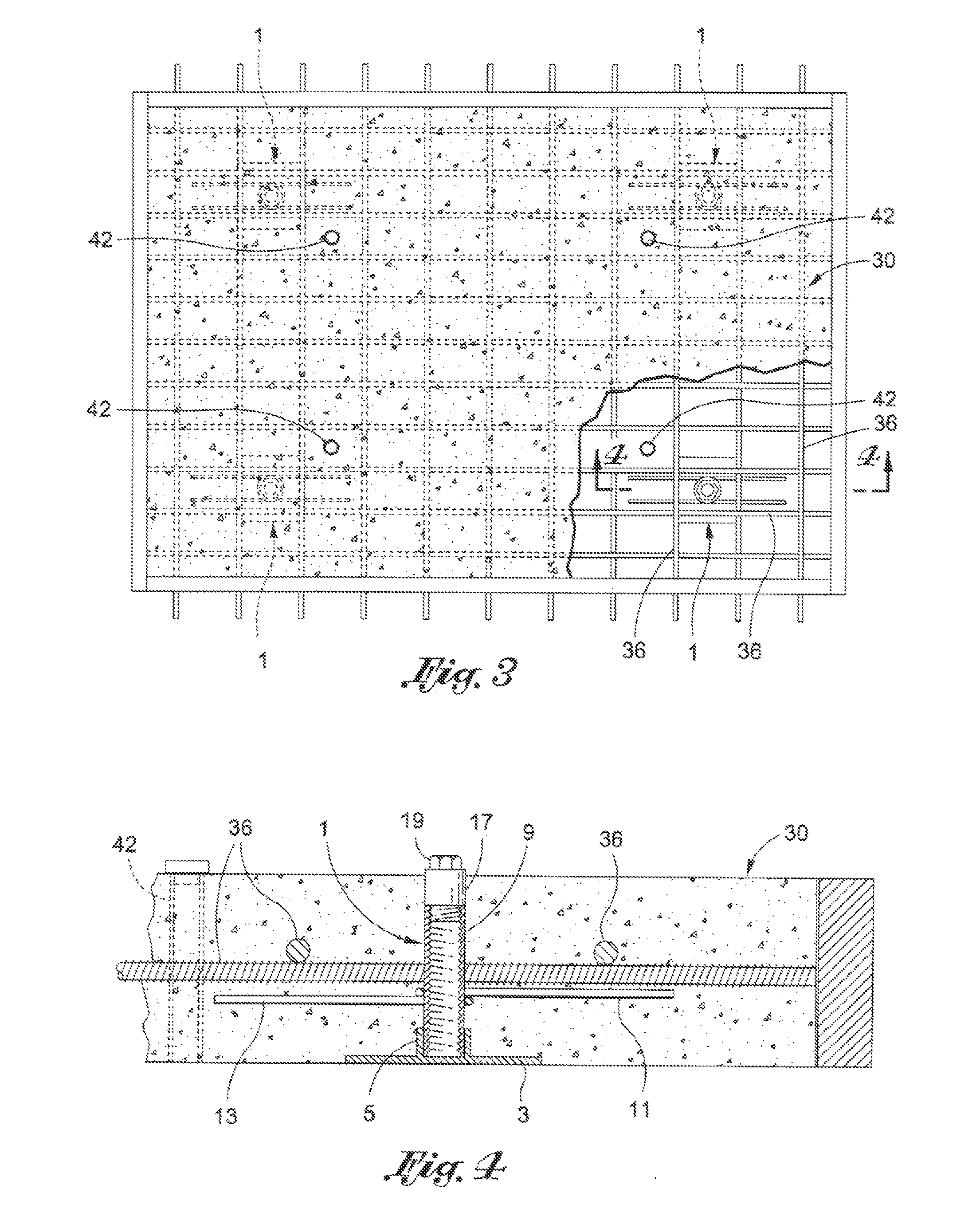 Method and apparatus for lifting and leveling a concrete panel