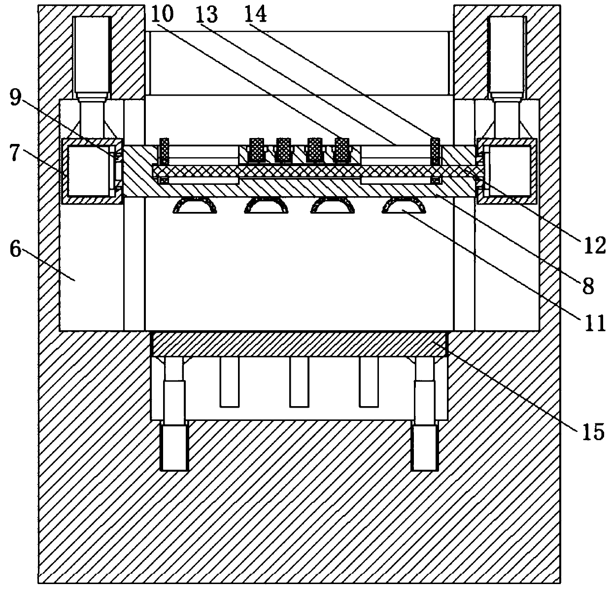 Aluminum-plastic plate punch forming device