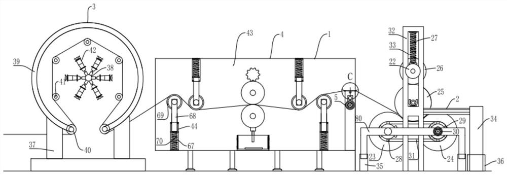 Adjustable winding device for non-woven fabric production